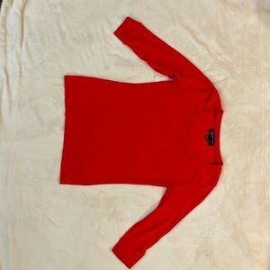 Red, three-quarter length sleeve, Jones New York shirt